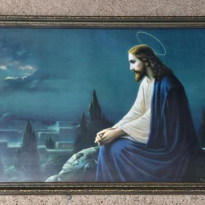 Vintage Jesus Lithograph
