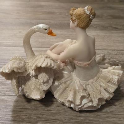 Ballet Dancer and Swan Music Box