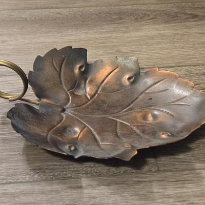 Copper Leaf Small Tray