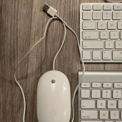 (2) Apple Keyboards and Mouse