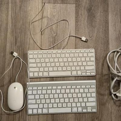 (2) Apple Keyboards and Mouse