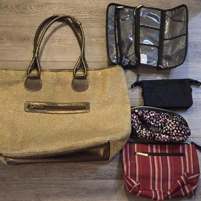 Tote and Cosmetic Bags Lot