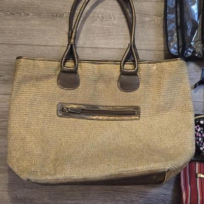 Tote and Cosmetic Bags Lot