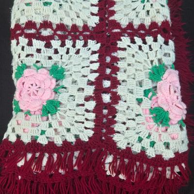 Rose Decor Afghan Blanket