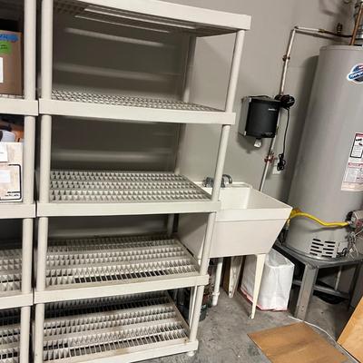 Four Plastic Shelving Units (G-MG)