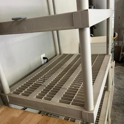Four Plastic Shelving Units (G-MG)