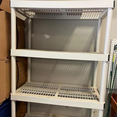 Four Plastic Shelving Units (G-MG)