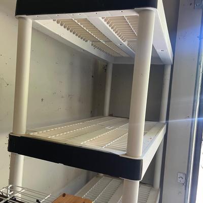 Four Plastic Shelving Units (G-MG)