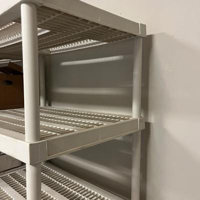 Four Plastic Shelving Units (G-MG)