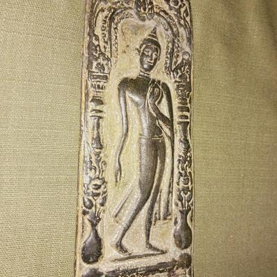METAL THAI BUDDHIST VOTIVE PLAQUE