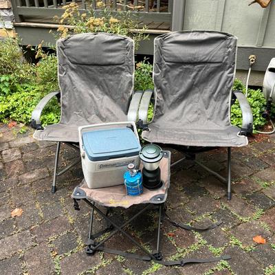 Camping Gear: Chairs, Table, Cooler, Lantern, & Stove (G-MG)