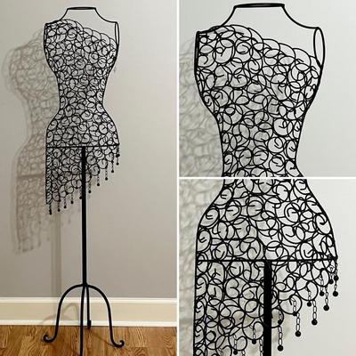 Decorative Black Metal Dress Form