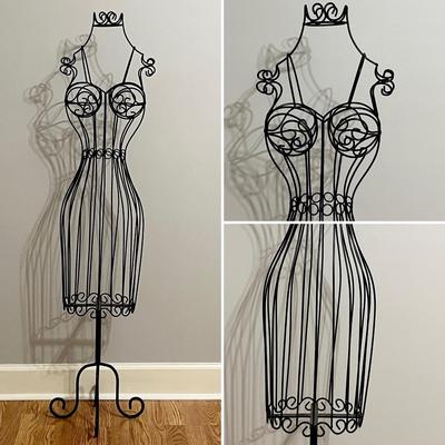 Decorative Black Metal Dress Form