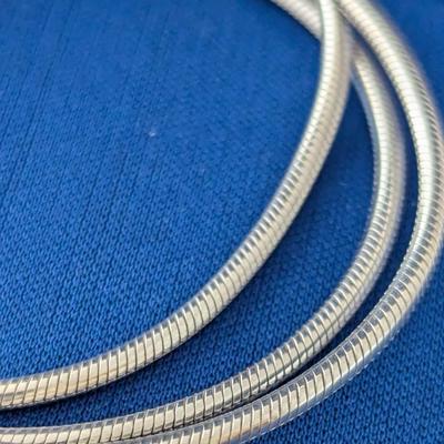 Lot of 2 925 sterling silver chains 18" serpentine, 24" snake