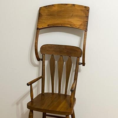 Vtg. Solid Wood Highchair