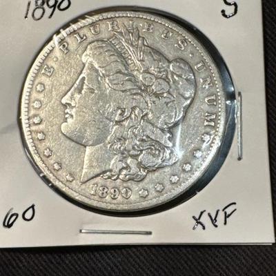1890 S MORGAN U S 1$ silver XVF