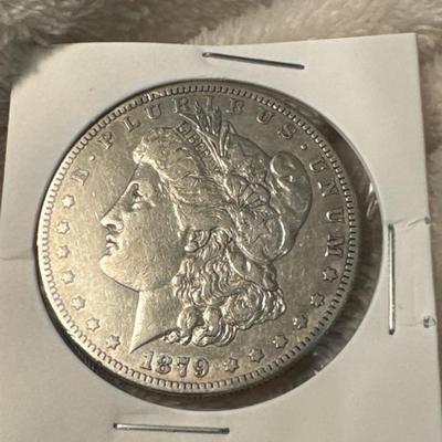 1879 S MORGAN U S COIN SILVER XVF