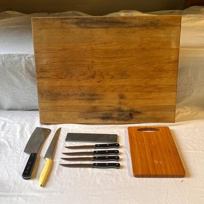 Knives by Zwilling, Sabatier & More with Wooden Cutting Boards (G-DZ)