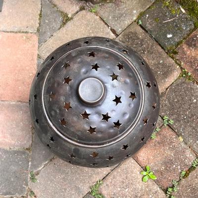 Metal Star Urn with Lid (G-DZ)
