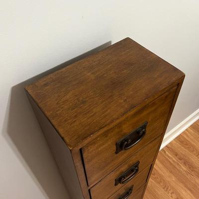 Tall Solid Wood Storage Chest