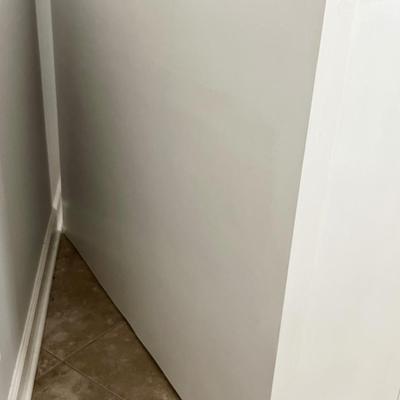 Vtg. White Painted Dresser With Cabinets