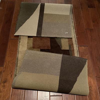 Woven Earth Toned Contemporary Runner Rug (EH-SS)