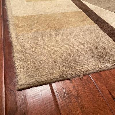 Woven Earth Toned Contemporary Runner Rug (EH-SS)