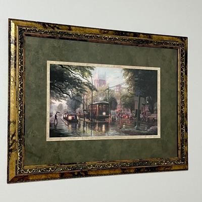 RC DAVIS ~ "Misty Morn On St. Charles" ~ S/N Framed Print