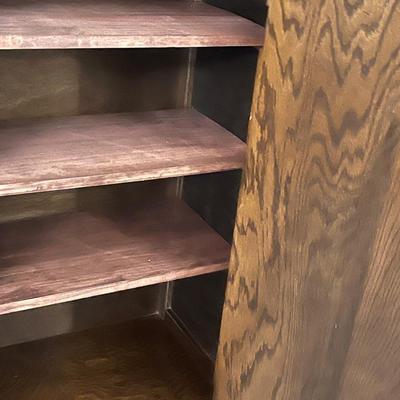 Vtg. Tiger Oak Wardrobe/Decorative Cabinet