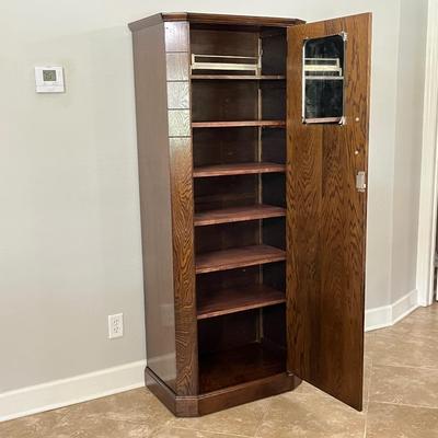 Vtg. Tiger Oak Wardrobe/Decorative Cabinet