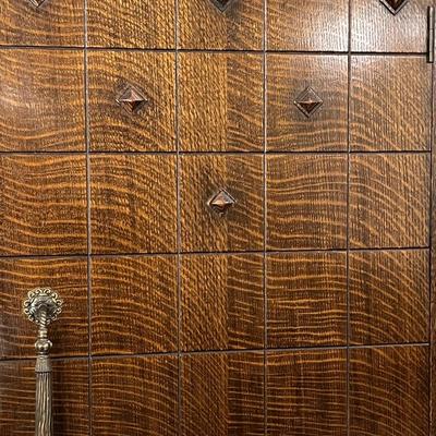 Vtg. Tiger Oak Wardrobe/Decorative Cabinet