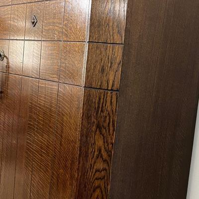 Vtg. Tiger Oak Wardrobe/Decorative Cabinet