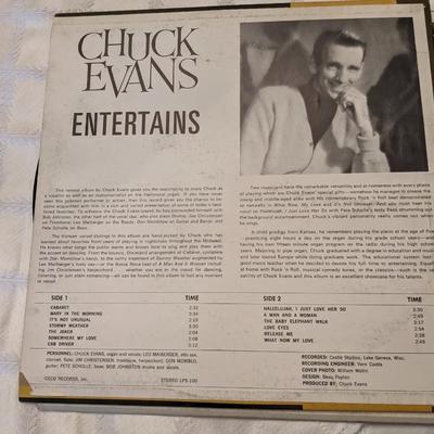 2 Local Recordings of Chuck Evans LP's, Signed