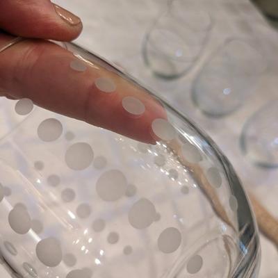 Set of 4 Mikasa(?) Etched Wine Glasses