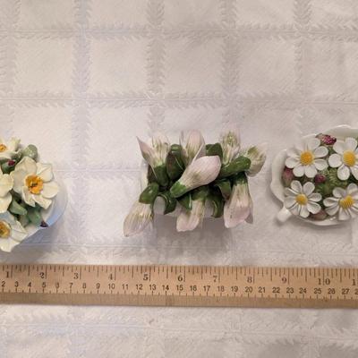 3 Exquisite Aynsley Flower Hand Painted Bone China