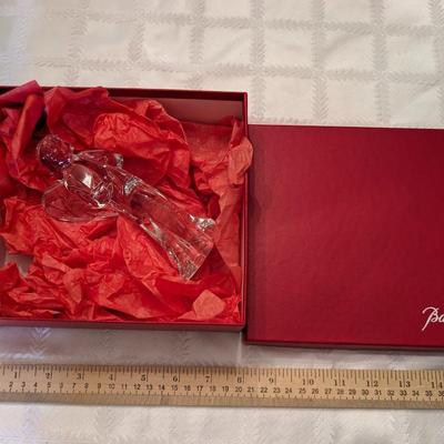 Baccarat Crystal 6" ANGEL Playing Horn Nativity Figurine, France