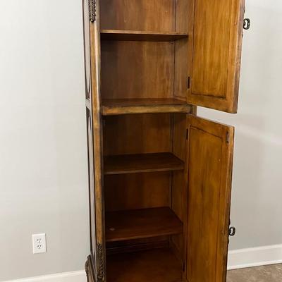 Solid Wood Tall Decorative Cabinet