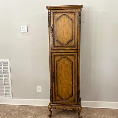 Solid Wood Tall Decorative Cabinet