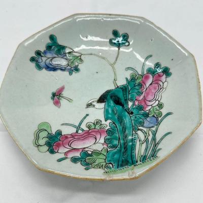 Chinese famille verte stem plate