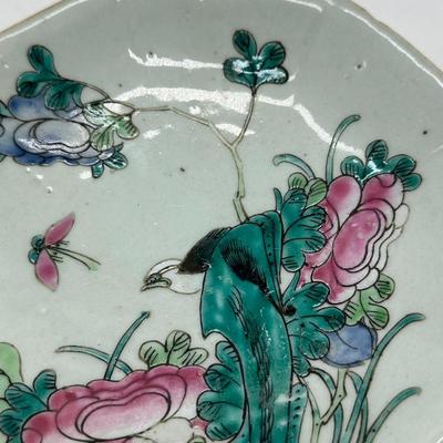 Chinese famille verte stem plate