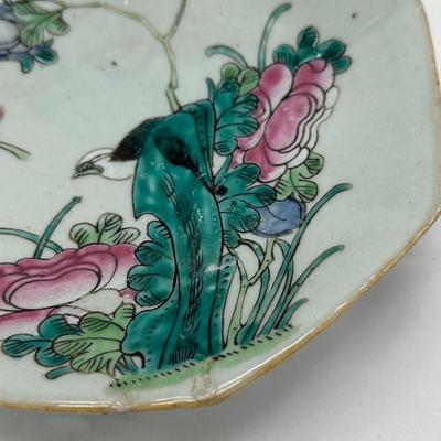 Chinese famille verte stem plate