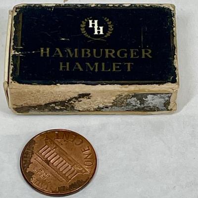 Hamburger Hamlet Matchbox and Matches