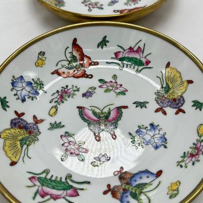 Pair of Vintage Chinese Famille Verte Plates