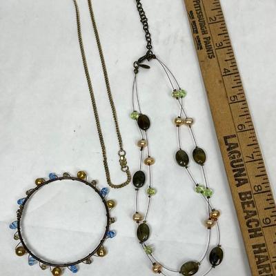 Jewelry lot - 2 necklaces and a bracelet