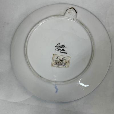 Blue & White Porcelain 3D Chicken Hen with baby chicks Wall Plate Pottery Farmhouse Decor Bella Casa by Ganz