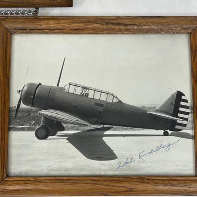 Lot of 3 Framed Military Aircraft Photos