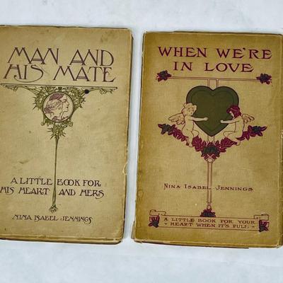 2 Vintage Hardcover Books by Isabel Jennings "Man and His Mate" and "When We're on Love"