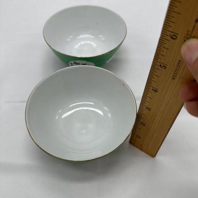 Pair of Chinese Famille Verte Bowls-1970s