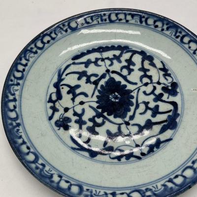 Chinese Vintage Porcelain Blue and White Plate