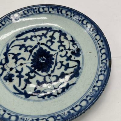 Chinese Vintage Porcelain Blue and White Plate